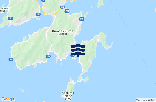 Mappa delle maree di Kurahashi, Japan