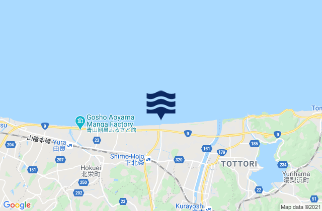 Mappa delle maree di Kurayoshi, Japan