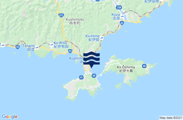 Mappa delle maree di Kusimoto, Japan