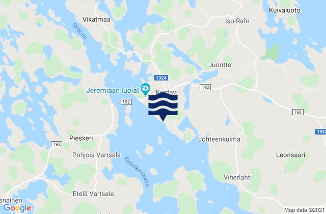 Mappa delle maree di Kustavi, Finland