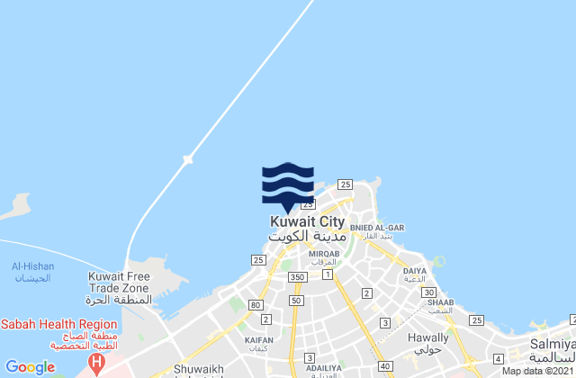 Mappa delle maree di Kuwait City, Kuwait