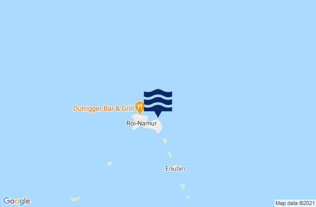 Mappa delle maree di Kwajalein Atoll (Namur Island), Micronesia