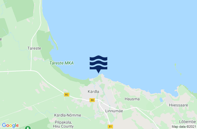 Mappa delle maree di Kärdla, Estonia