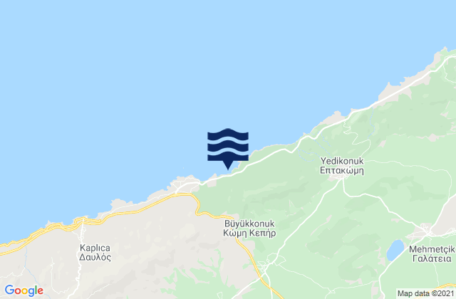 Mappa delle maree di Kómi, Cyprus