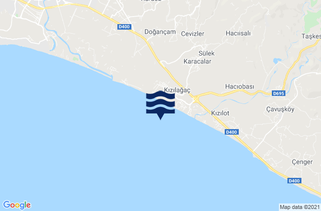 Mappa delle maree di Kızılağaç, Turkey