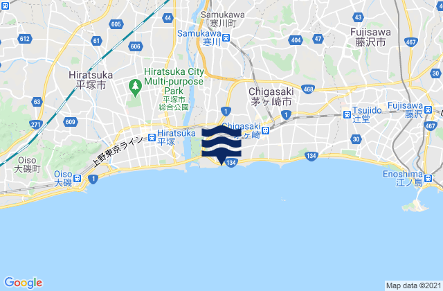 Mappa delle maree di Kōza-gun, Japan