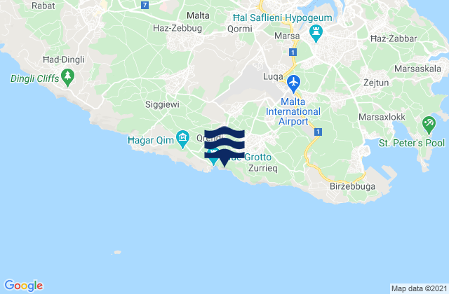Mappa delle maree di L-Imqabba, Malta