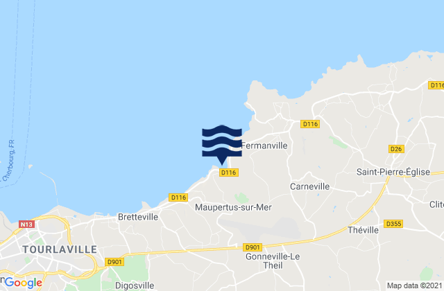 Mappa delle maree di LAnse du Brick, France