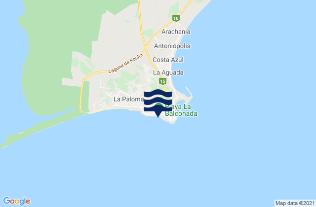 Mappa delle maree di La Balconada, Brazil