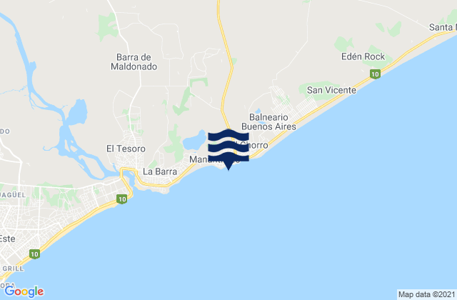 Mappa delle maree di La Barre de Jose Ignacio, Brazil