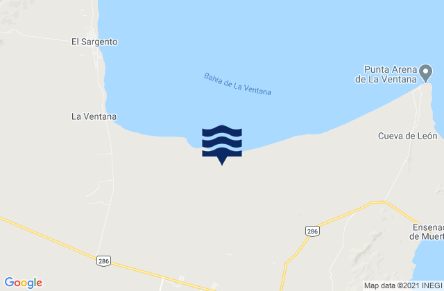 Mappa delle maree di La Bocana, Mexico
