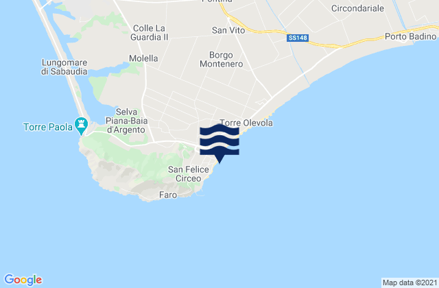 Mappa delle maree di La Bussola, Italy