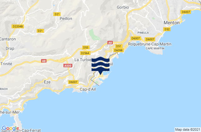 Mappa delle maree di La Condamine, Monaco