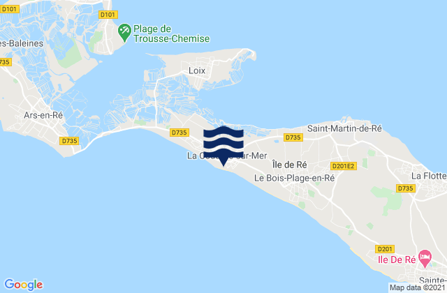 Mappa delle maree di La Couarde-sur-Mer, France
