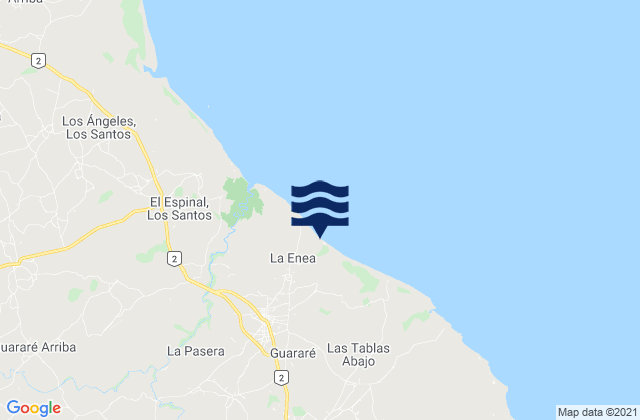 Mappa delle maree di La Enea, Panama