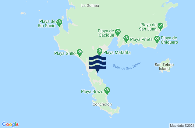 Mappa delle maree di La Esmeralda, Panama