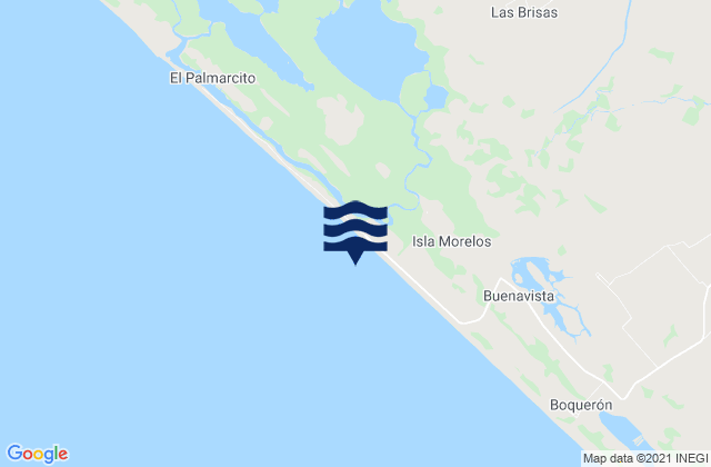 Mappa delle maree di La Esperanza (El Zapotal), Mexico
