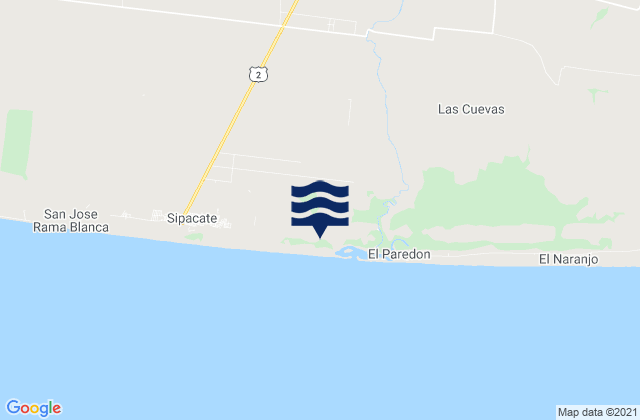 Mappa delle maree di La Gomera, Guatemala