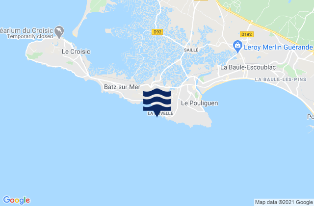 Mappa delle maree di La Govelle, France