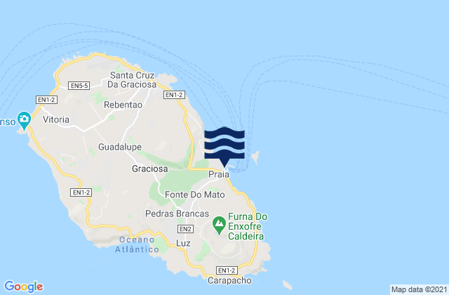 Mappa delle maree di La Graciosa Port, Portugal