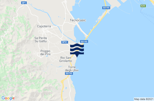 Mappa delle maree di La Maddalena, Italy