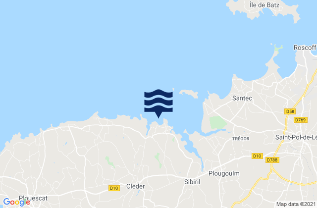 Mappa delle maree di La Mauvaise Greve, France