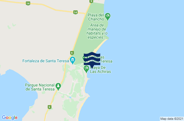 Mappa delle maree di La Moza, Brazil