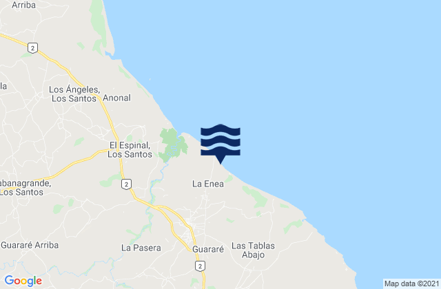 Mappa delle maree di La Palma, Panama