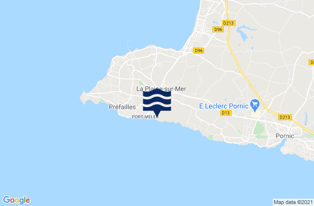 Mappa delle maree di La Plaine-sur-Mer, France