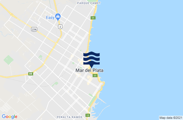Mappa delle maree di La Popular (Mar-del-Plata), Argentina