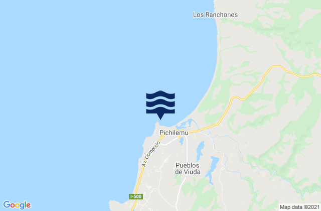 Mappa delle maree di La Puntilla - Pichilemu, Chile