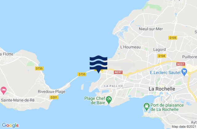 Mappa delle maree di La Rochelle-La Pallice, France