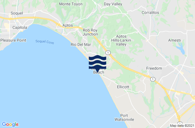 Mappa delle maree di La Selva Beach, United States