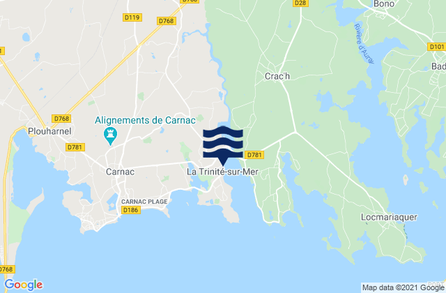 Mappa delle maree di La Trinité-sur-Mer, France