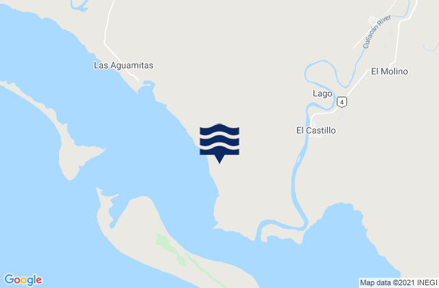 Mappa delle maree di La Ventana, Mexico