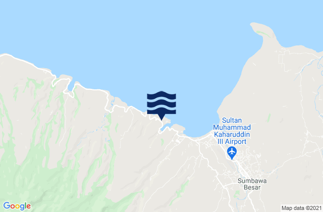Mappa delle maree di Labuhanbadas, Indonesia