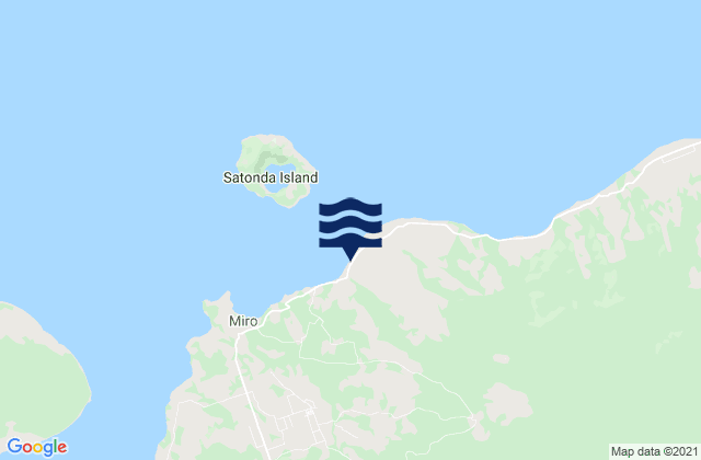 Mappa delle maree di Labuhankananga, Indonesia