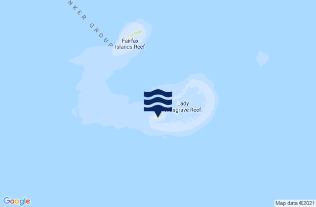 Mappa delle maree di Lady Musgrave Island, Australia