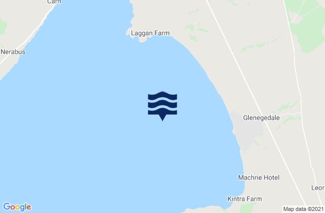 Mappa delle maree di Laggan Bay, United Kingdom