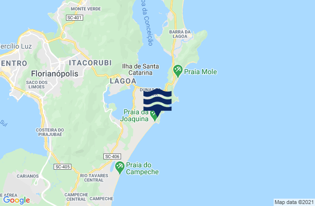 Mappa delle maree di Lagoa, Brazil