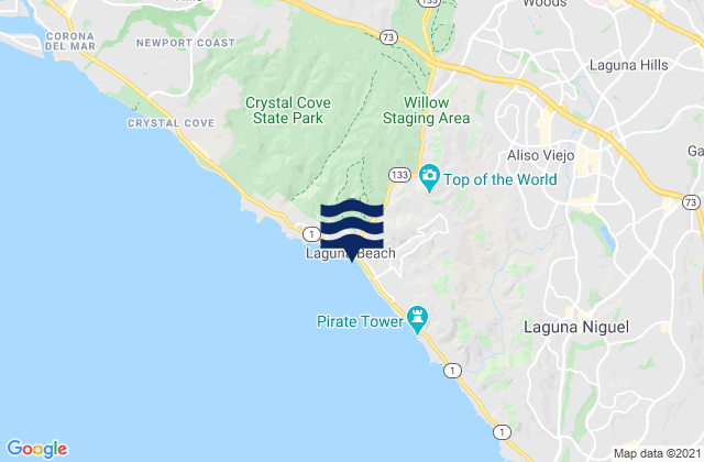 Mappa delle maree di Laguna Beach, United States