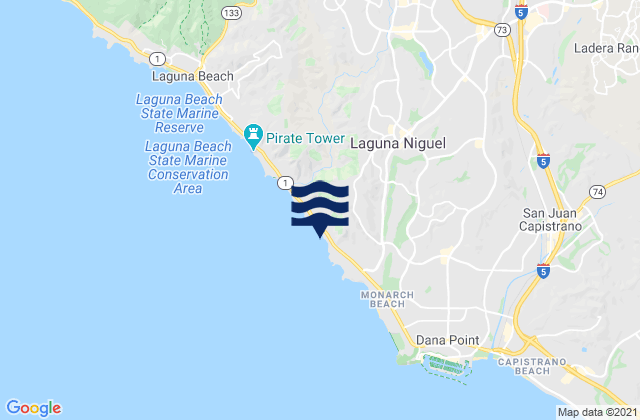 Mappa delle maree di Laguna Niguel, United States