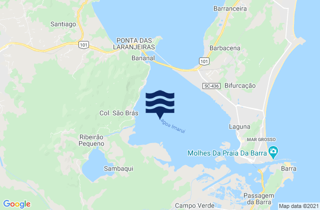 Mappa delle maree di Laguna, Brazil