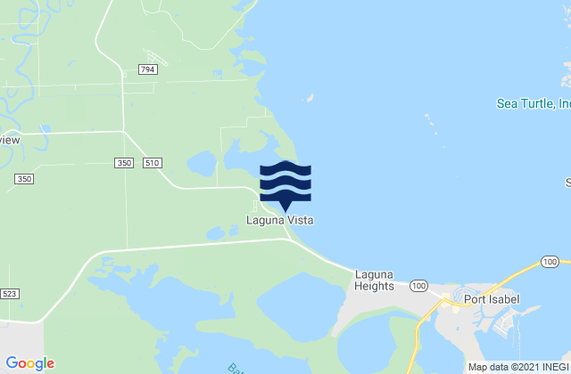 Mappa delle maree di Laguna Vista, United States