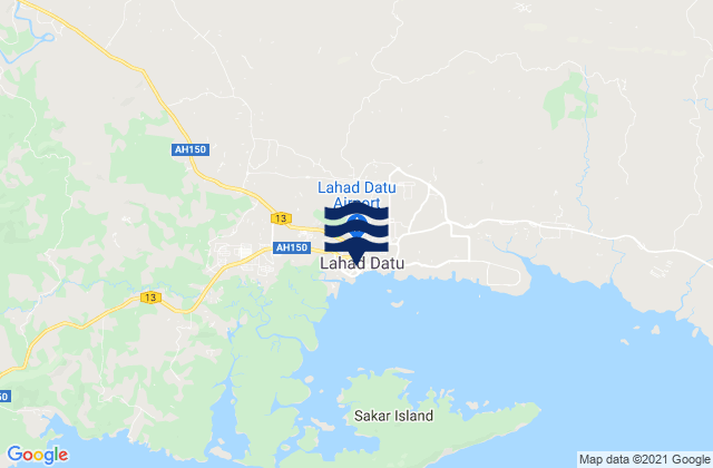 Mappa delle maree di Lahad Datu, Malaysia