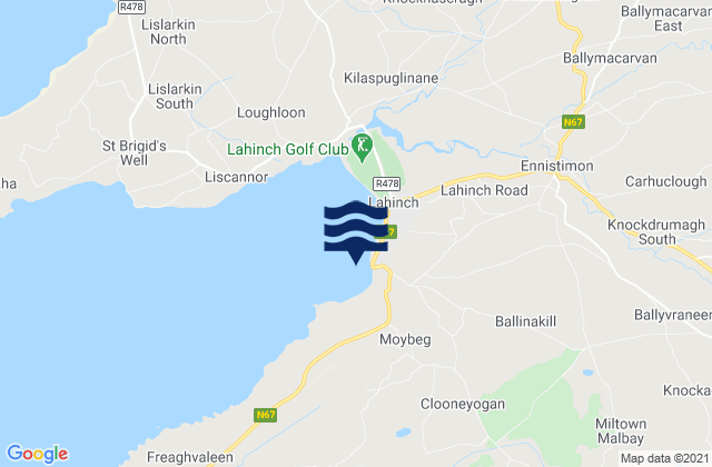 Mappa delle maree di Lahinch - Shit Creek, Ireland