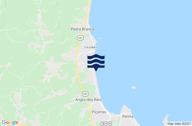 Mappa delle maree di Laje do Jacques, Brazil