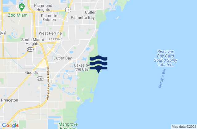 Mappa delle maree di Lakes by the Bay, United States