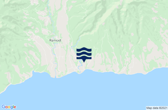 Mappa delle maree di Lamba, Indonesia