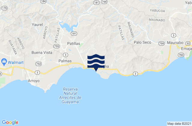 Mappa delle maree di Lamboglia, Puerto Rico